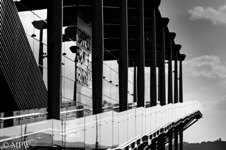 Viaduct Events Centre Auckland City black and white